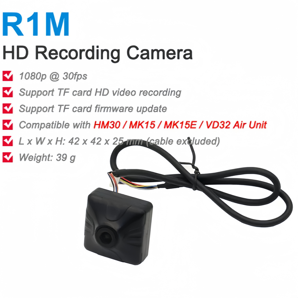 SIYI R1M Recording FPV Camera 1080 30fps Ethernet Port IP Camera Compatible with UniRC 10 UniRC 7 MK32 HM30 MK15 Air Unit